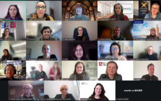 Image of attendees at online event.