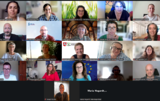 fourth topic session in a series of Mutual Learning Exercises (MLE) on Science Communication in Research and Innovation, organised by COALESCE, was held online.this image pictures 22 participants, speakers and organisers.